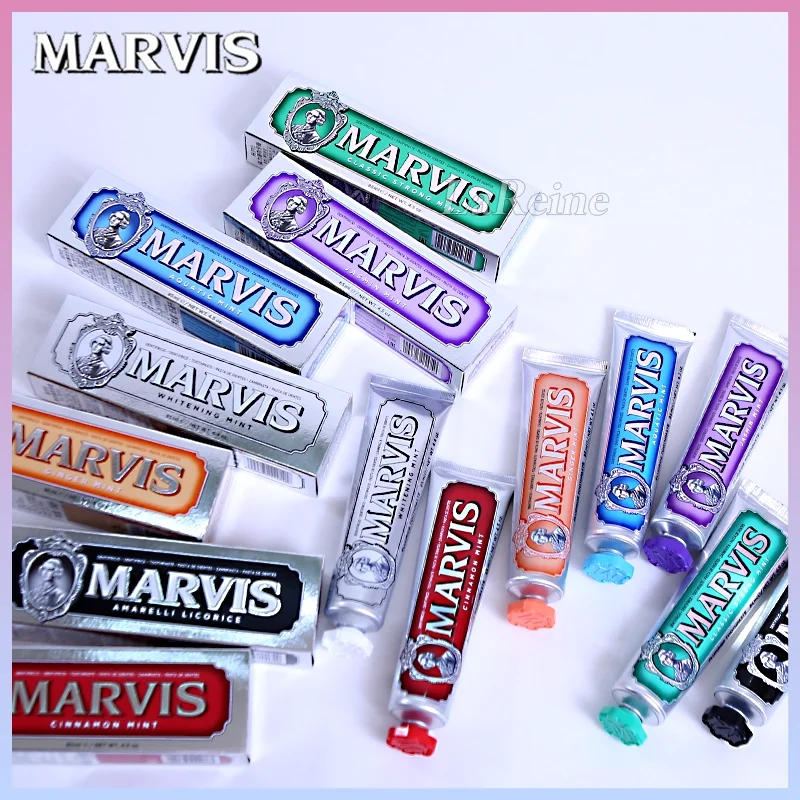 Италия оригинальная зубная паста Marvis 1 шт. 85 мл мятное освежение отбеливание дыхания удаление пятен дыма зубов Фото №4