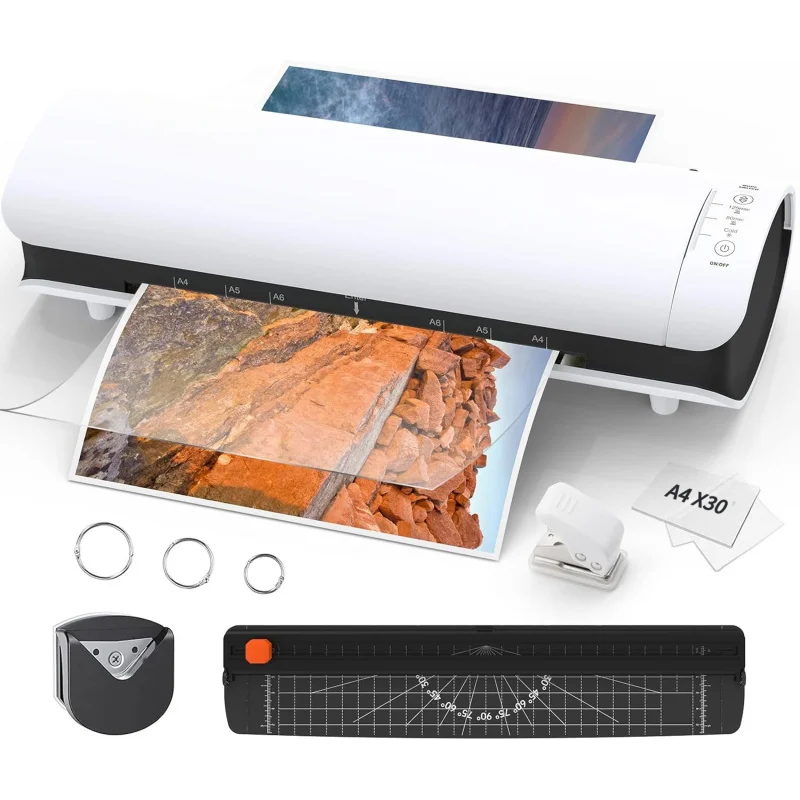 

Многофункциональная ламинирующая машина 6 в 1 формата А4, для горячего и холодного ламинирования, универсальная машина для ламинирования, с защитой от застревания бумаги.