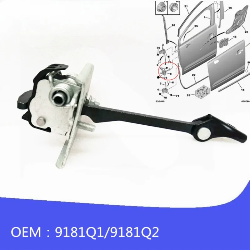 9181Q2 9181Q1 Door Limiters for Citroen for Peugeot 3008 5008 408 308SW