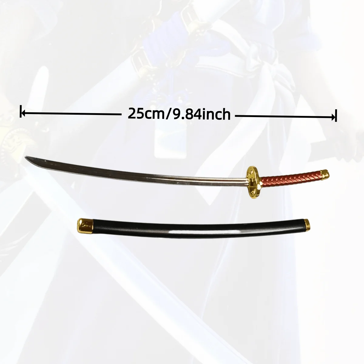 Épée Katana en métal Jujutsu Kaisen Yuta, 9.8 pouces, Katana japonais Original, sabre de samouraï, couteau Ninja, accessoires de Cosplay, jouet accessoire