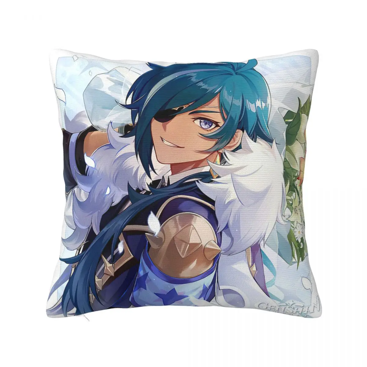 Kaeya Genshin Impact Pillow Cases Anime Cushion Cover Creative Polyester Decorative Pillowcase for Home 45*45cm