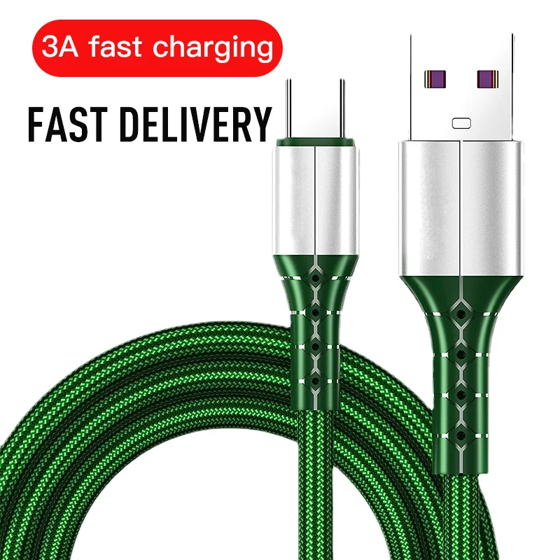 3A USB Type C Micro USB Cable 0.3M/1M/1.5M  For iPhone 14 13 12 11 iPad Samsung Xiaomi Huawei Charger Cables