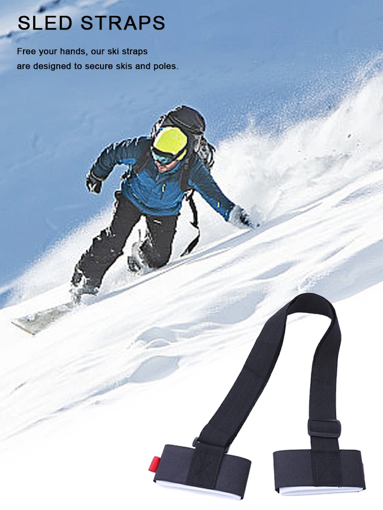 Tracolla da sci e asta Tracolla da sci regolabile Tracolla da sci portatile e portapacchi per uomo donna bambino