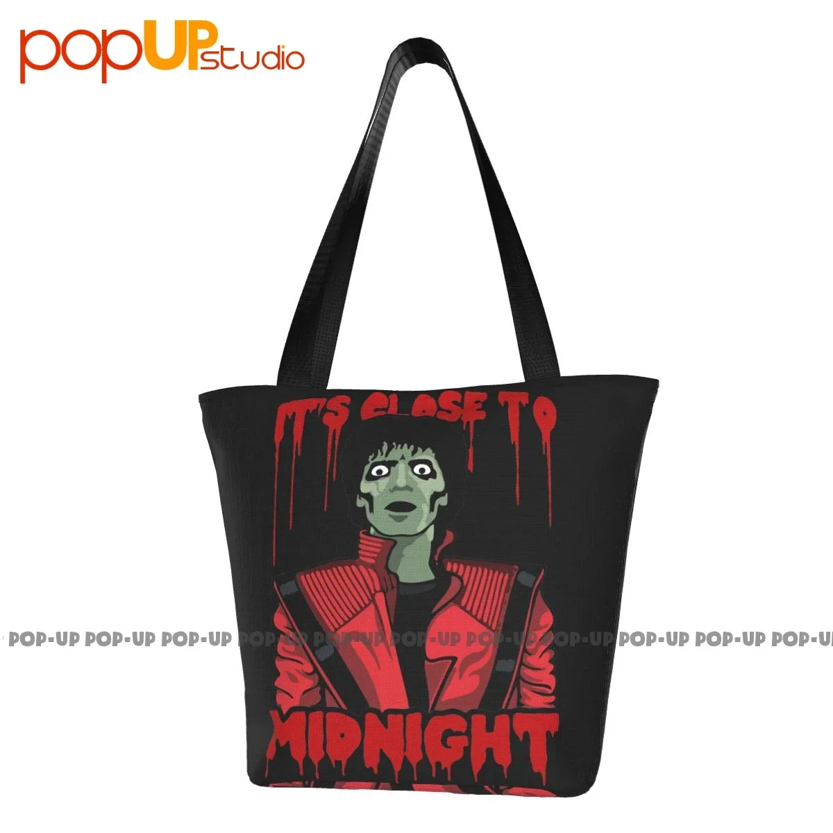 Zombie Michael Thriller Mj Michael Jackson Retro Handbags Polyester Shopping Bag Storage Handbag