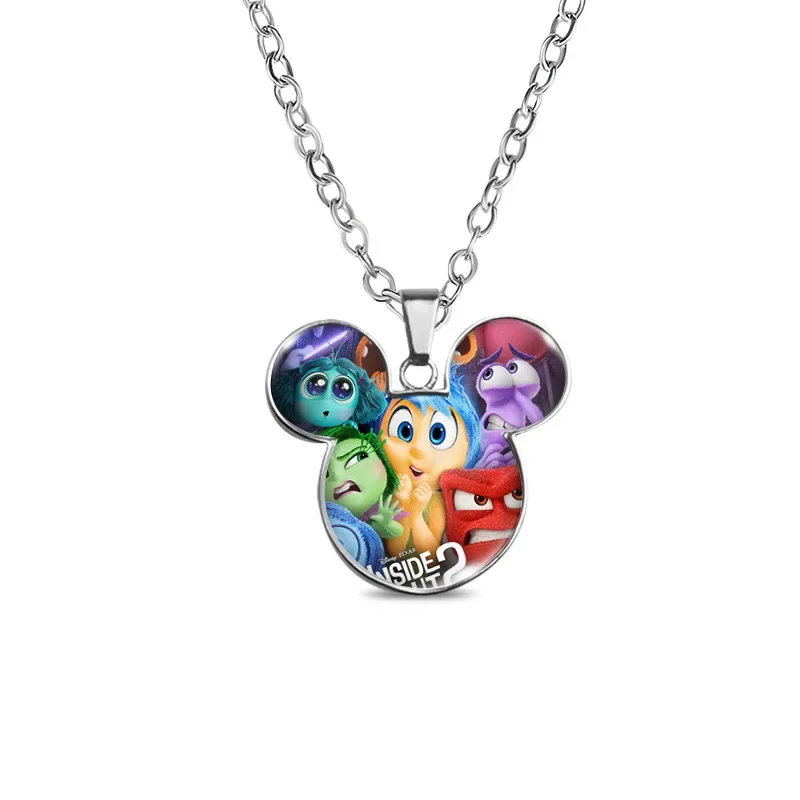 Inside Out Animated Movie Peripheral Mickey Necklace Happy Vintage Time Jewel Pendant Clavicle Chain