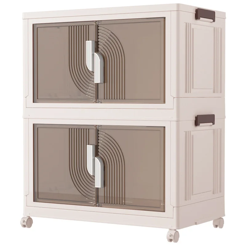 

Dopamine storage cabinet, household multi-functional contrasting color, locker, living room installation-free, foldable