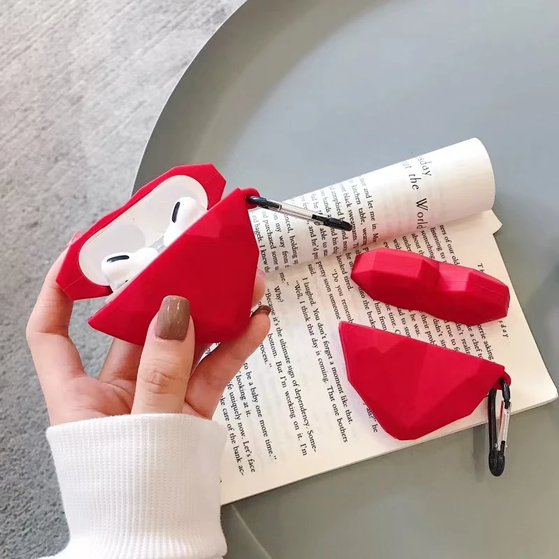 Earphone Case For Apple Airpods 1 2 Silicone Wireless Bluetooth Headphone Cover With Hook For Airpods 1/2