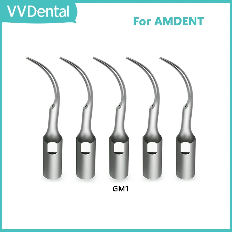 VV Dental 1/5pcs Ultrasonic Scaler Tips GM1 Compatible With AMDENT Handpiece