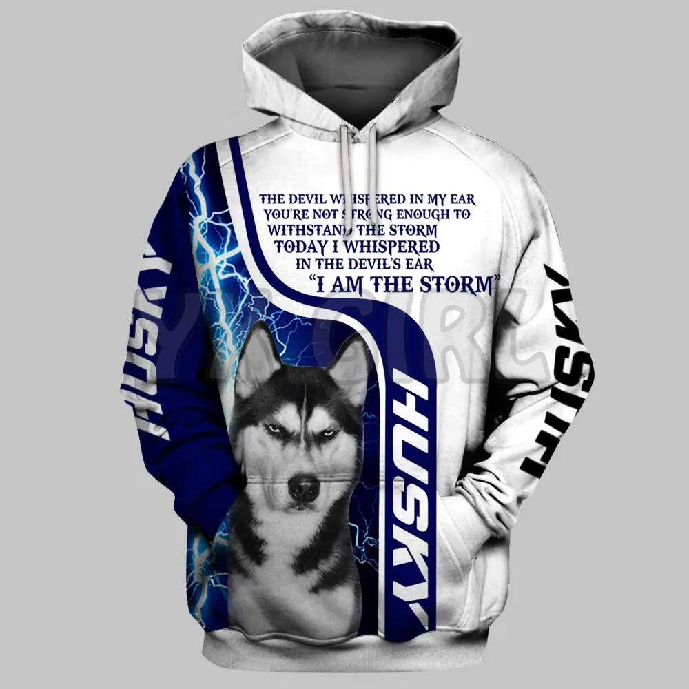 Lightning Malinois Hoodie Cetak 3D Pullover Uniseks Hoodie Anjing Lucu Olahraga Jalanan Kasual