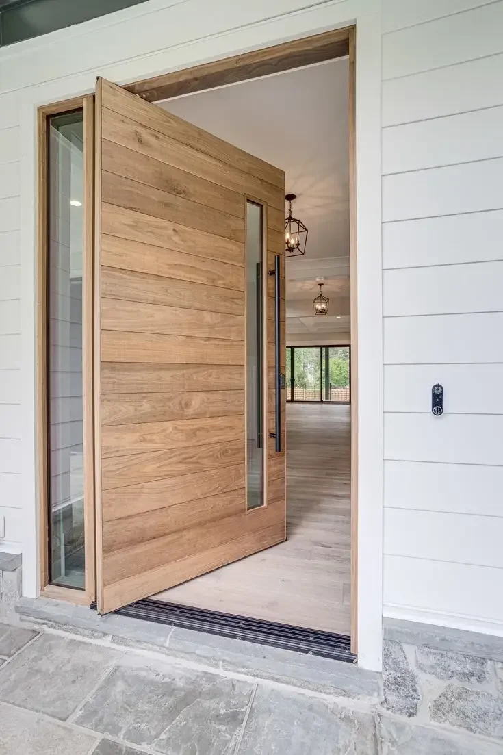 Modern Entrance Doors Residential Sound Proof Anti-Theft Security 4.0mm Aluminum Doors for Houses Exterior Front Entry Doors