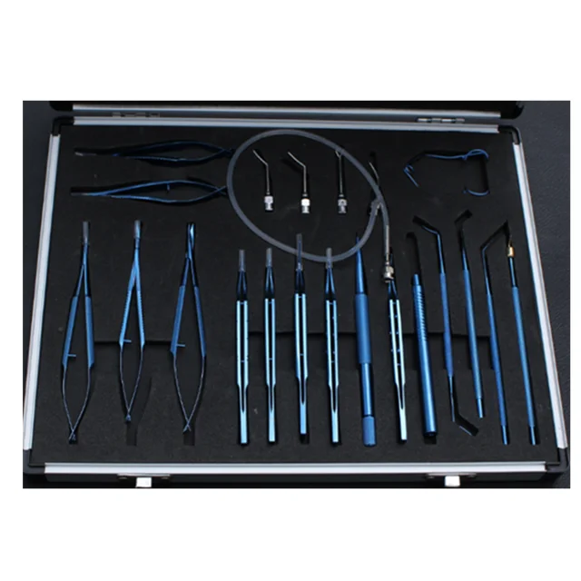 21 pcs titanium Ophthalmic surgical kit, titanium alloy cataract set