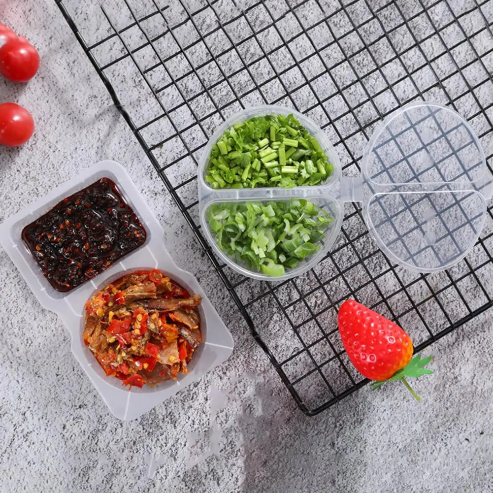 Juego de tazas para salsa desechables para llevar, contenedores, caja de comida para condimentos con tapas con bisagras, caja de pintura pigmentada reutilizable, 5/10/15/25 Uds.