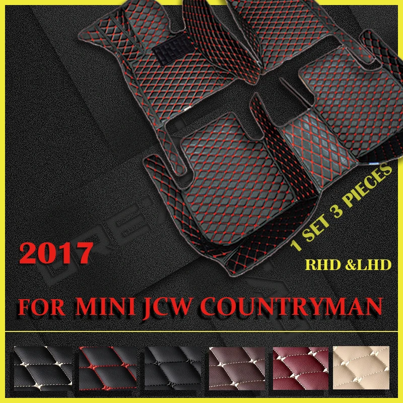 

Car floor mats for MINI JCW COUNTRYMAN 2017 Custom auto foot Pads automobile carpet cover