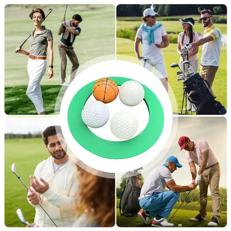 Golf Putting Cup Ring All-Direction Golf Practice Hole Golf Practice Putting Cup Golf Training Aid Putting Cup Portable Golf