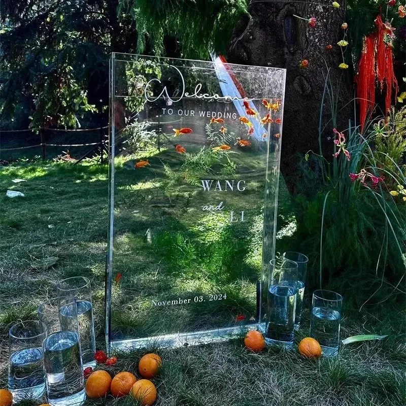 

Acrylic water tank fish tank photography wedding shooting props transparent shallow sink tray experimental water tank box