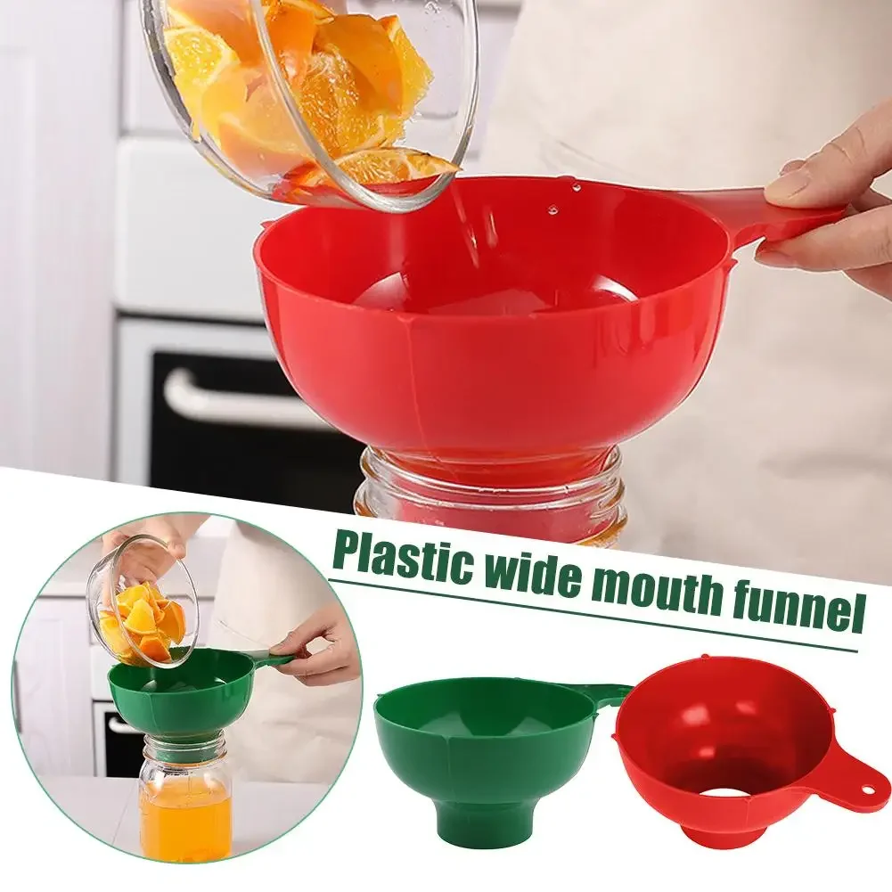 

NEW Plastic Canned Funnel Wide Mouth Funnel Jars Folding Funnel with Long Neck Liquid Filling Funnels Household Kitchen Gadget