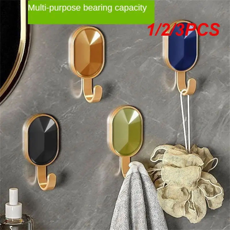 

1/2/3PCS Sticky Hook Punch-free Small And Exquisite No Trace Safe And Harmless Light Luxury Hook Hook Easy To Install