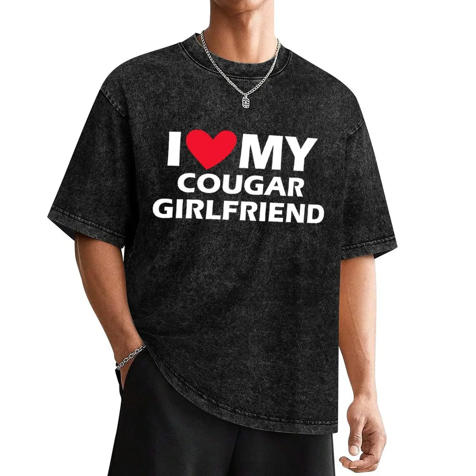 

I Love My Cougar Girlfriend I Heart My Cougar Girlfriend T-Shirt anime hippie clothes plus size tops cotton t shirt men