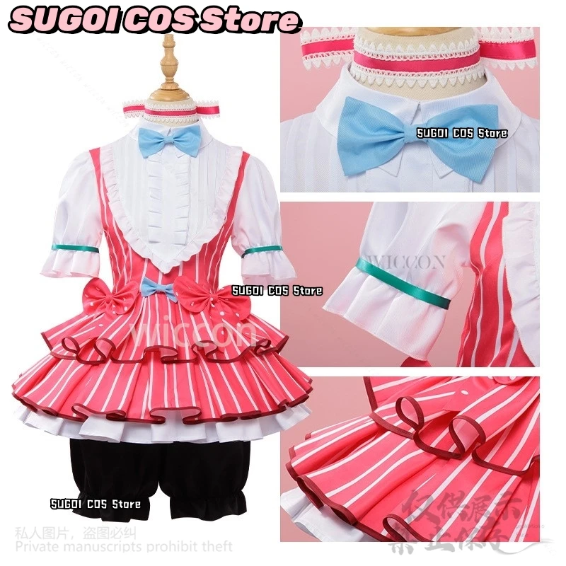 Nina Iseri Cosplay Anime Girls Band Cry Costume Rosa Lolita Gonna Abito da principessa Parrucca Donna Sexy Kawaii Carnevale Abito personalizzato