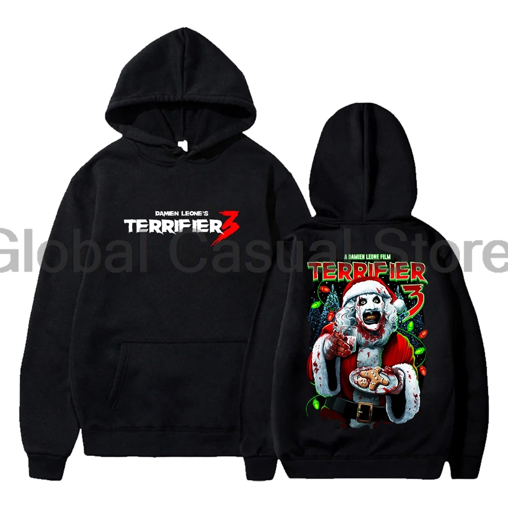 Terrifier 3 Horror Movie Cosplay Christmas Hoodie Unisex Long Sleeve Streetwear Women Men Hooded Sweatshirt Funny Clothes