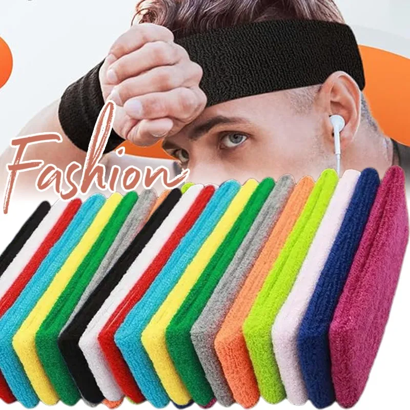 

1Pc Towel Yoga Hairband Sport Headband Ribbons Elastic Sweat Hair Band For Men Women Running Fitness Accessories Head Sweatband
