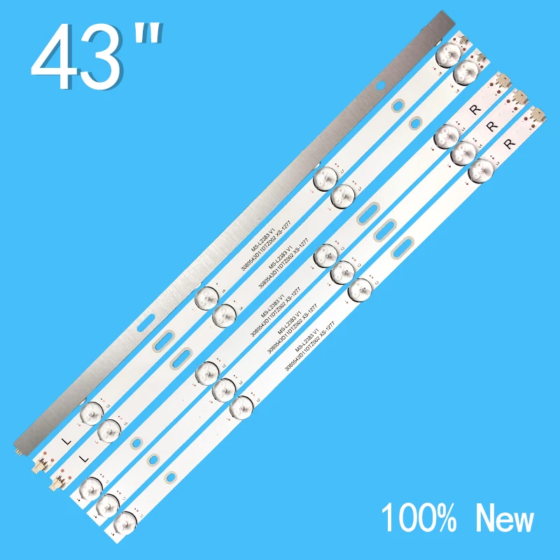 Matching LED strip for 43DLE172 43DLE178 MS-L2383 V1 3080543D11DTZ002 828mm 6V