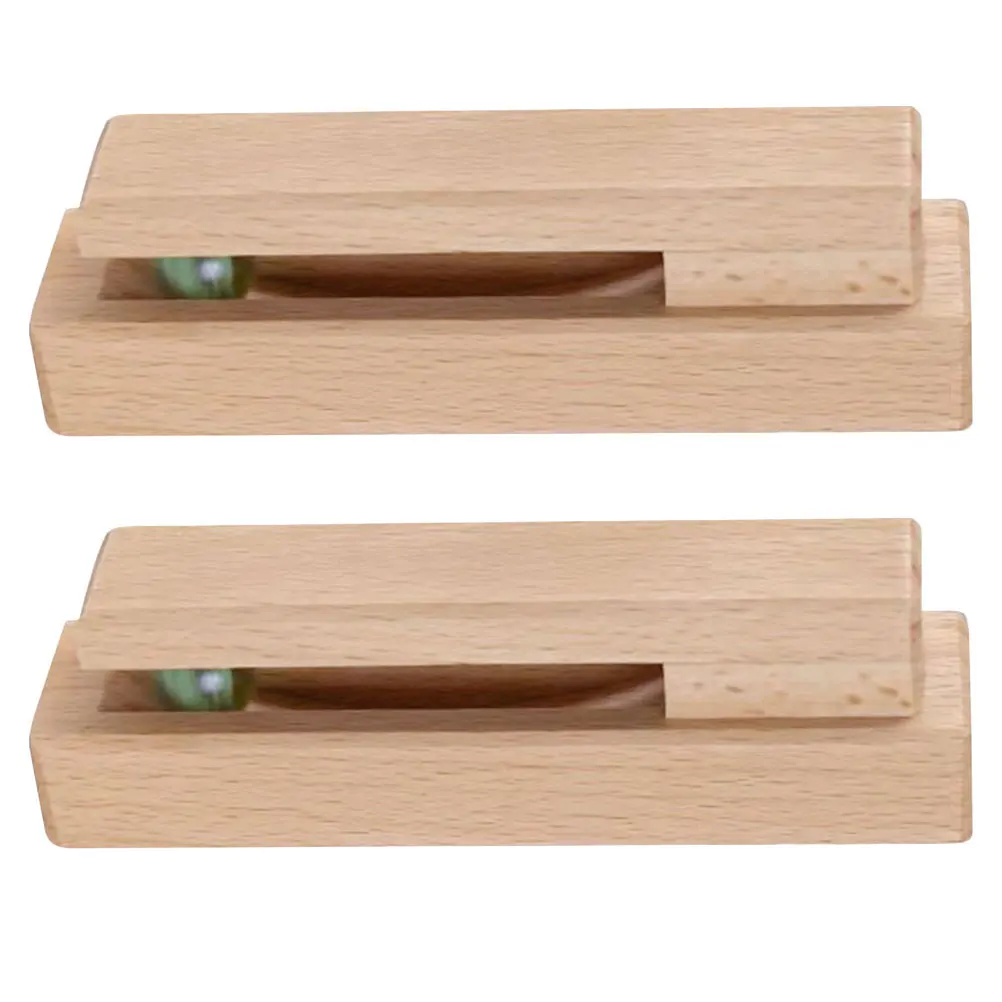 

2pcs Solid Wood Hooks Punch Free Bathroom Kitchen Wall Mount Towel Holder Rack Wooden Hanger Home Storage Solution