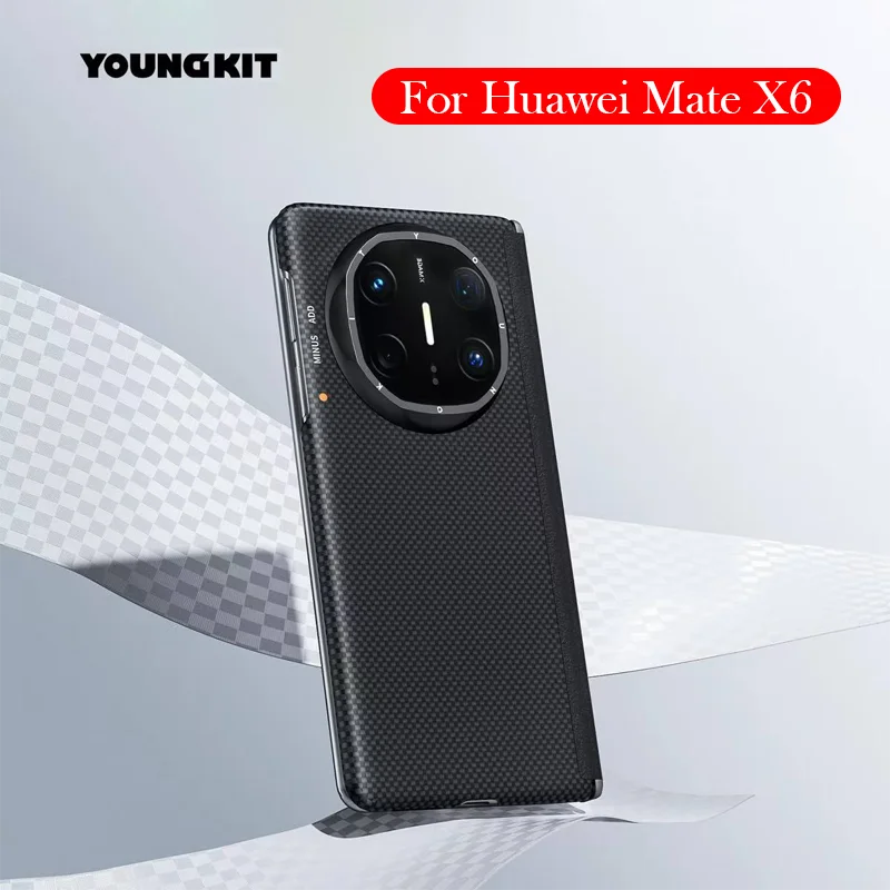 

YOUNGKIT Kevlar Magnetic Case For Huawei Mate X6 Carbon Fibre Back Cover Case for HUAWEI MATE X6