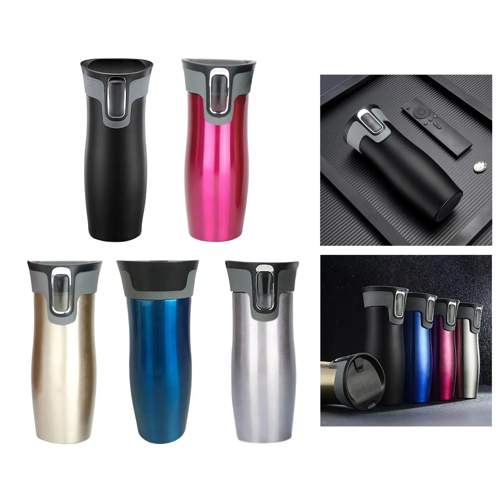 420ml Travel Mug Thermoses Double Walled Drinks Flasks Preservation Vacuum Insulated Tumbler Coffee for Business Car
