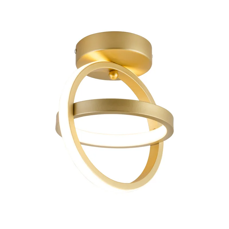 

Nordic aisle corridor foyer entry golden ceiling light, simple modern led cloakroom entrance balcony light