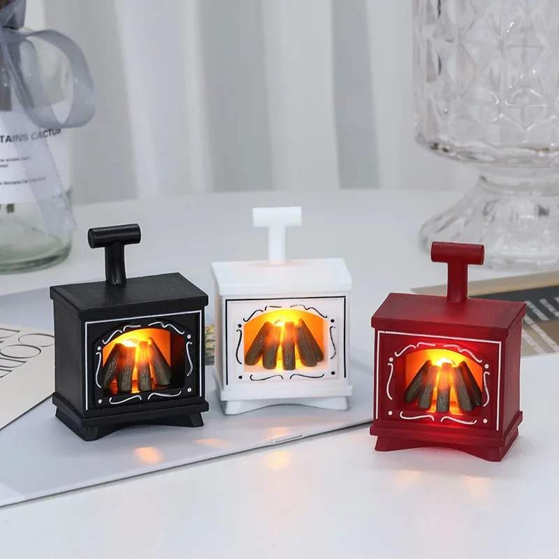 

LED Mini Luminous Fireplace Electronic Candle Dollhouse Creative Ornaments Lights