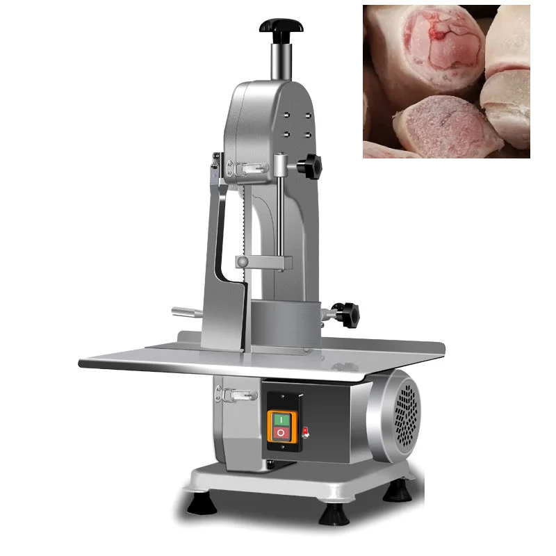 

Commercial Automatic Kitchen Equipment Butcher Table Top Electric Cow Beef Frozen Meat and Bone Band Saw Cutter Cutting Machine