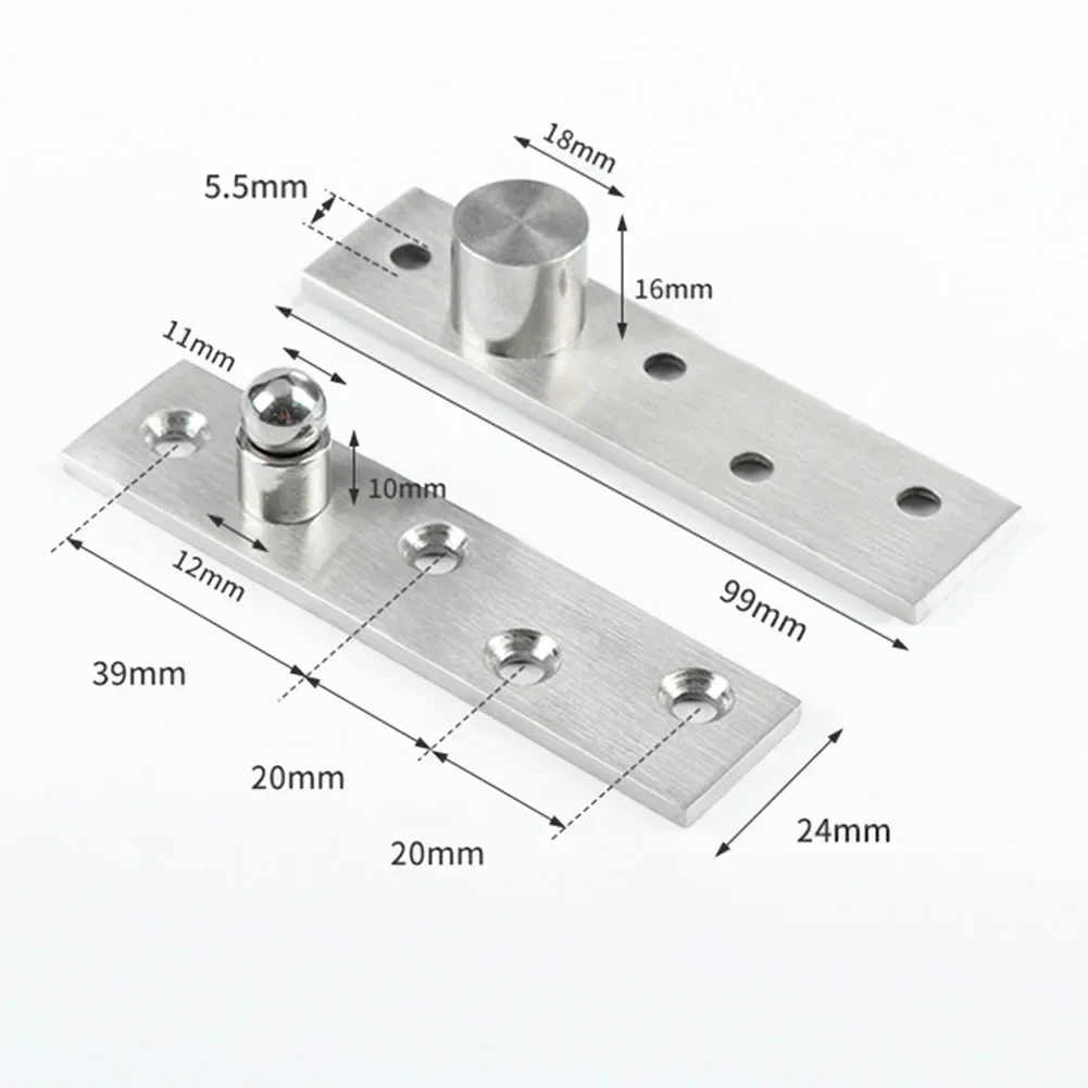 Bisagra pivotante de puerta giratoria invisible de acero inoxidable de 270 grados de larga duración y elegante para puertas de madera o aleación