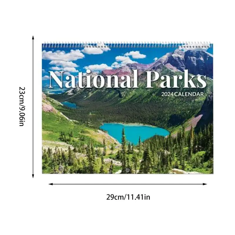 2024 National Parks Calendar Artwork Hangable Wall Art Monthly Calendar With Images Of National Parks 2024 Room Ornaments For