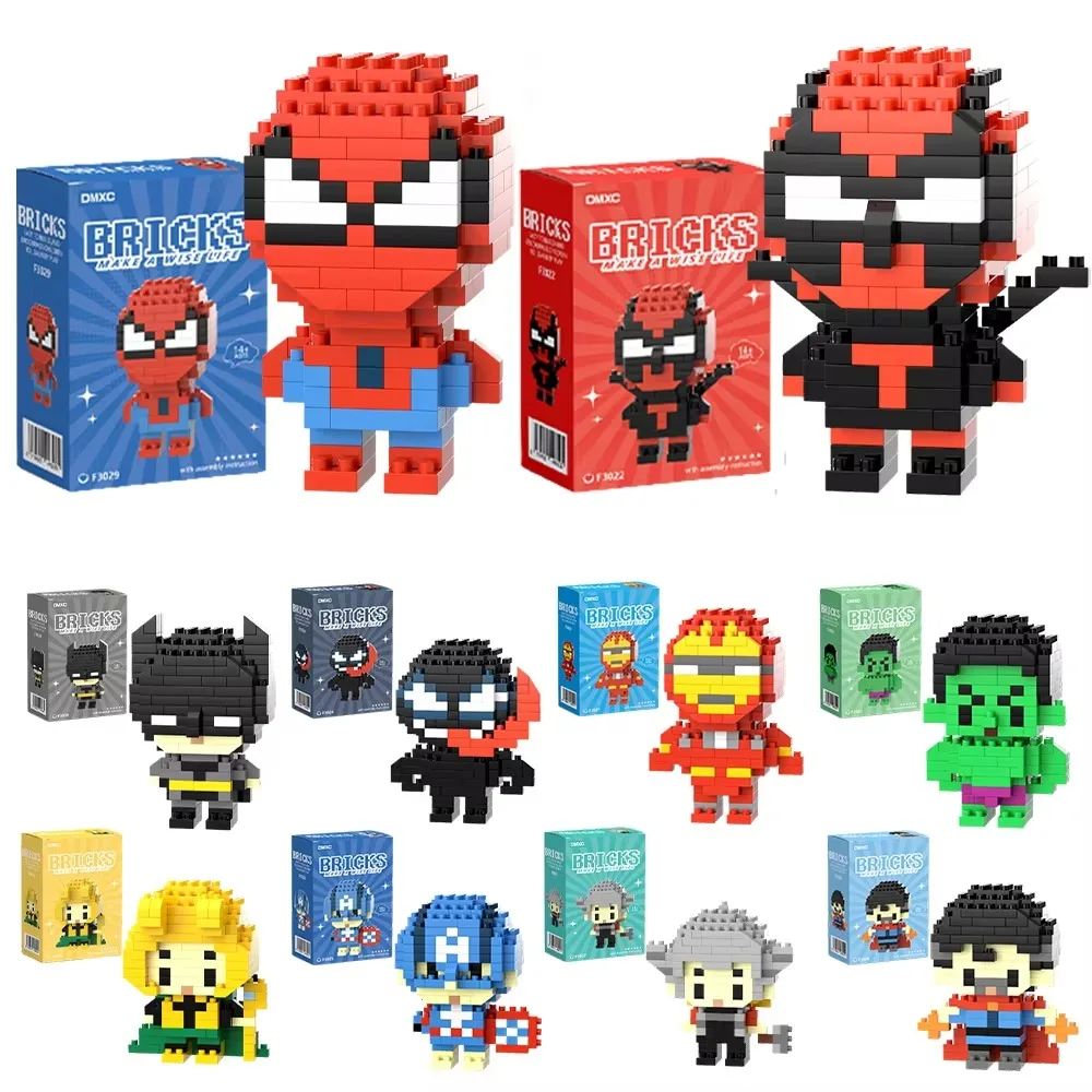 Beliebte Spider-Man Bausteine, Deadpool & Venom, Iron Man Figur, Batman Superhelden-Cartoon-Charakter-Modell Spielzeug als Weihnachtsgeschenk – Detail 1