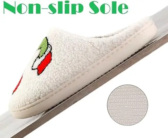 Christmas Slippers For Women Men Indoor Soft Warm Cotton House Memory Foam Cozy Fluffy Fall Winter Home - Image 5