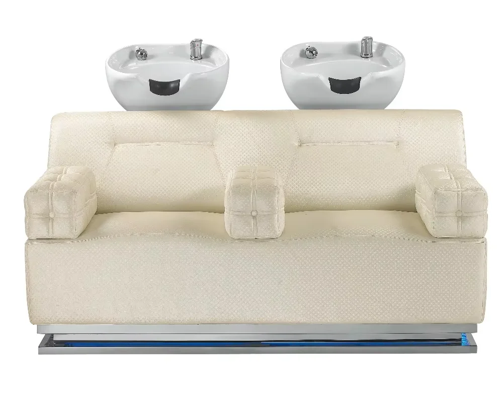 Full Set Hair Salon Shampoo Chairs and Hot Sale Classic Double Seat Hair Washing Shampoo Hair
