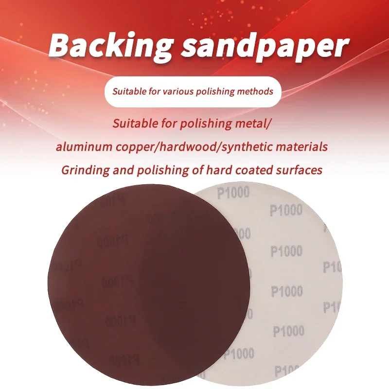 30Pcs 8 Inch Sanding Discs Hook and Loop Aluminum Oxide Sandpaper 200mm for Random Orbital Sander Wood Metal Auto Dry Polishing