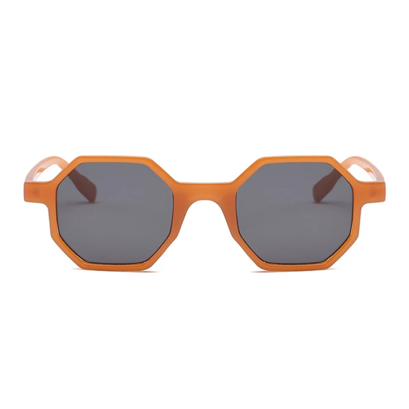 Ośmiokątne okulary przeciwsłoneczne w stylu vintage damskie małe oprawki okulary przeciwsłoneczne dla kobiet marka projektant moda Retro jasne lustrzane okulary przeciwsłoneczne damskie