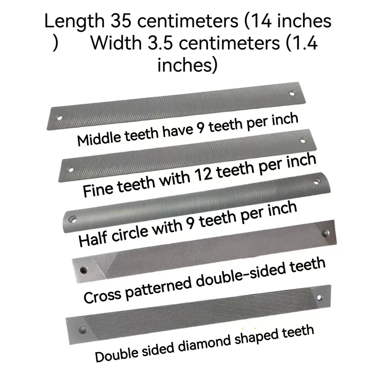 14 inch adjustable frame milling diamond teeth cross tooth body polishing file metal plate polishing bent tooth steel file brack