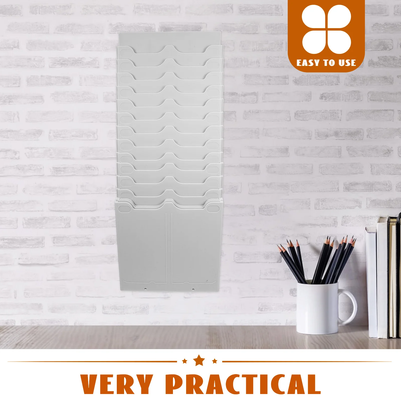 Time Cards Rack Plastic Card Holder For Warehouse Office Wall-Mounted Attendance Organizer Multi-Grid Material Shelf