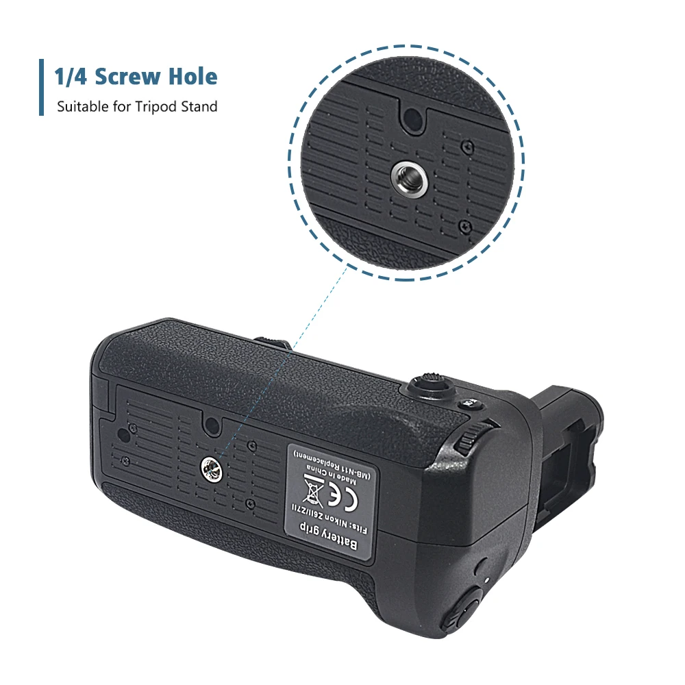 Mcoplus BG-Z6II Z7II PRO Vertical Battery Grip Holder with 2.4G Wireless Remote Control for Nikon Z6 II Z7 II Camera as MB-N11