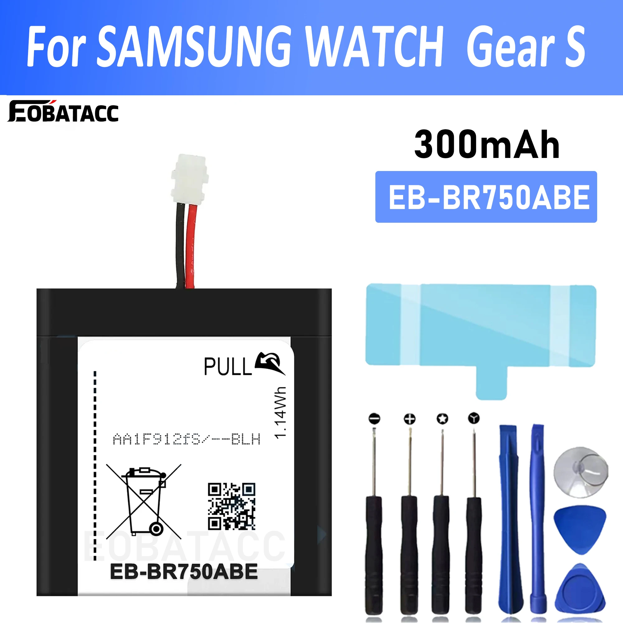 

Brand New EB-BR750ABE 1.14Wh New Battery For Samsung Watch Gear S SM-R750 R750 Batteries