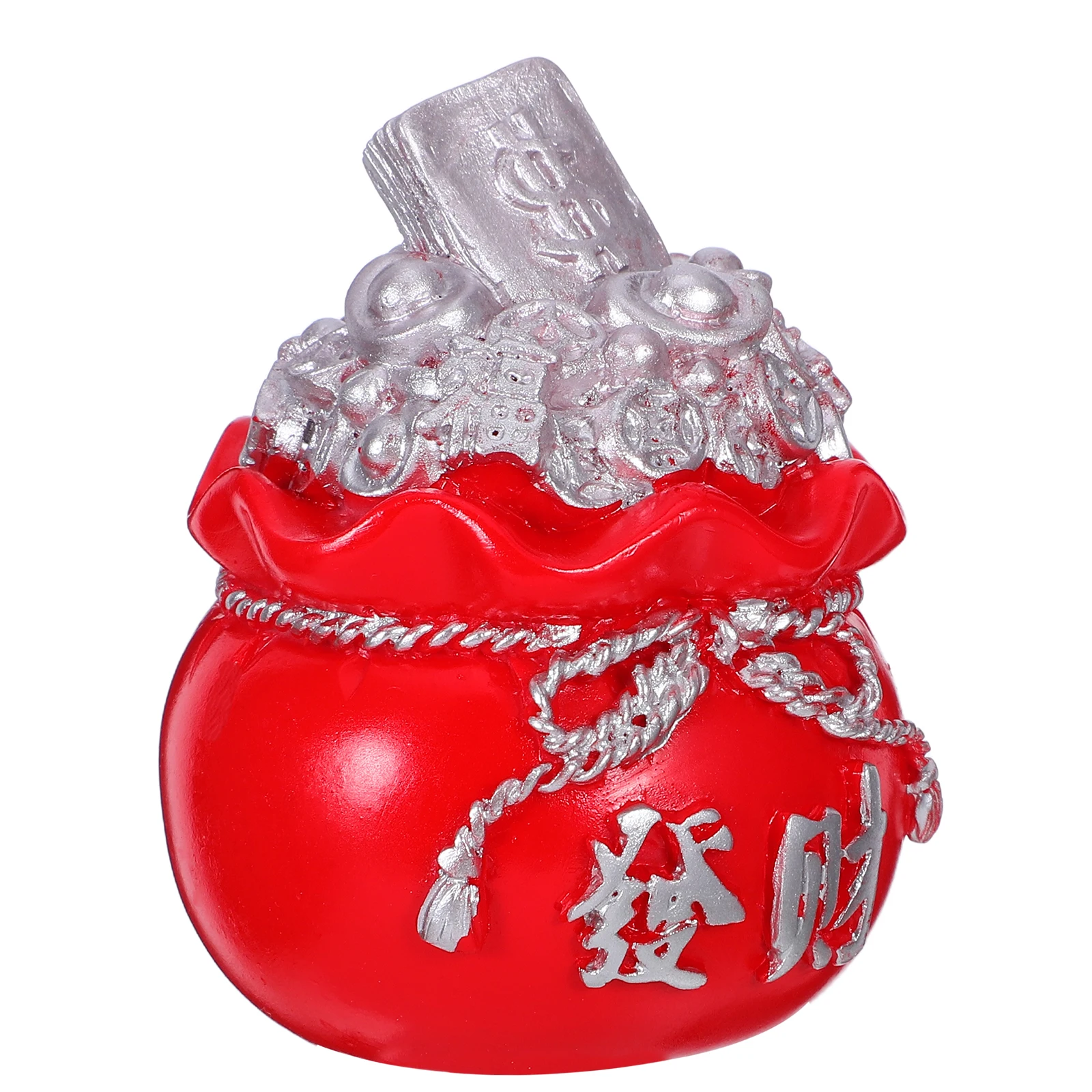 

Car Decorations Chinese Money Bag Figurine Resin Feng Shui Wealth Dashboard Accessories Prosperity Fortune Treasure Basin