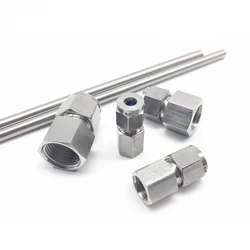 304 Stainless Steel Double Ferrule Fitting 6mm 8mm 10mm 12mm Tube to 1/8