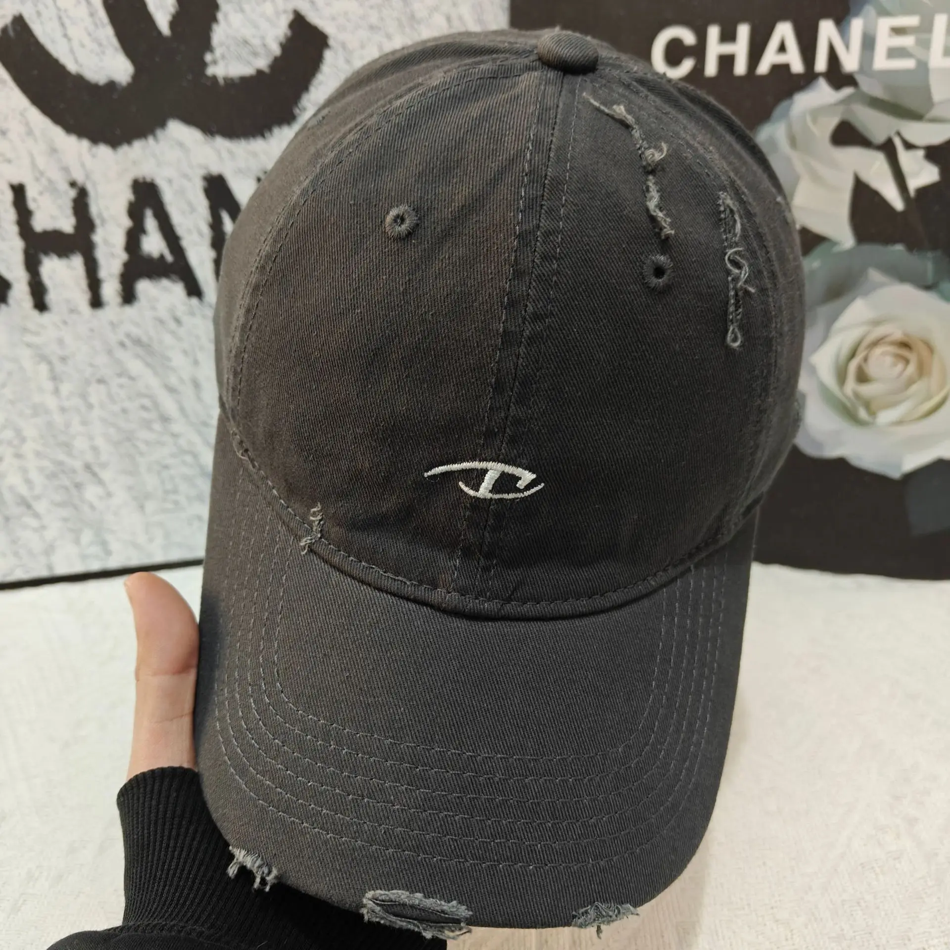 

D-образная шляпа, бейсболка с вышивкой, весенне-летняя мужская и женская пары, простые модные кепки