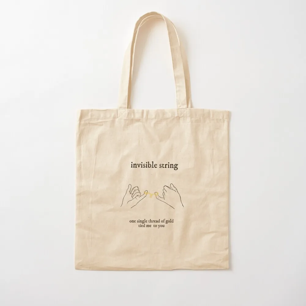 invisible string lyrics Tote Bag Handbags women hand bag university shopper bag shopping cart bags