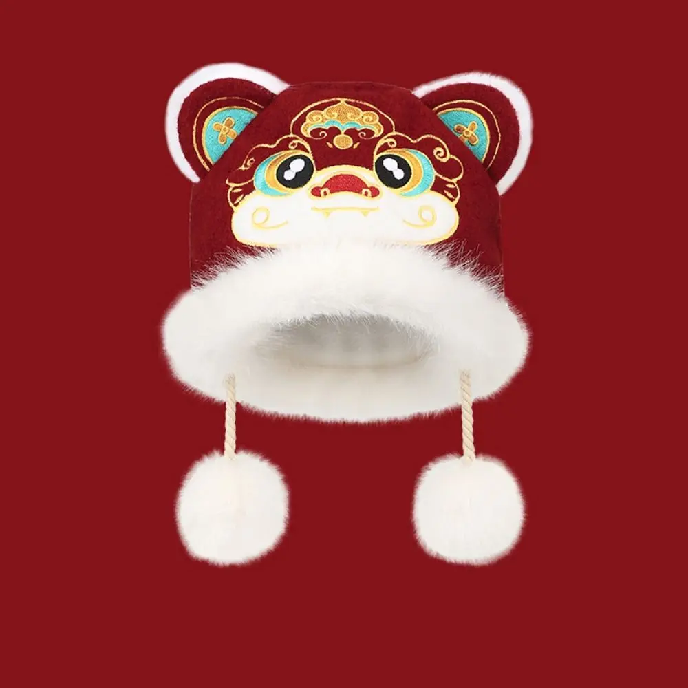 criativo-orelha-muffs-criancas-leao-danca-chapeu-engrossado-bonito-gorros-de-pelucia-macio-estilo-chines-ano-novo-bone-vermelho-presente-de-ano-novo