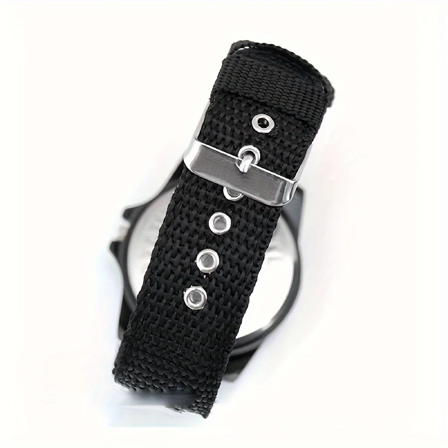 1 piece of boys' five color nylon strap, fashionable and trendy quartz watch, sports and leisure quartz watch