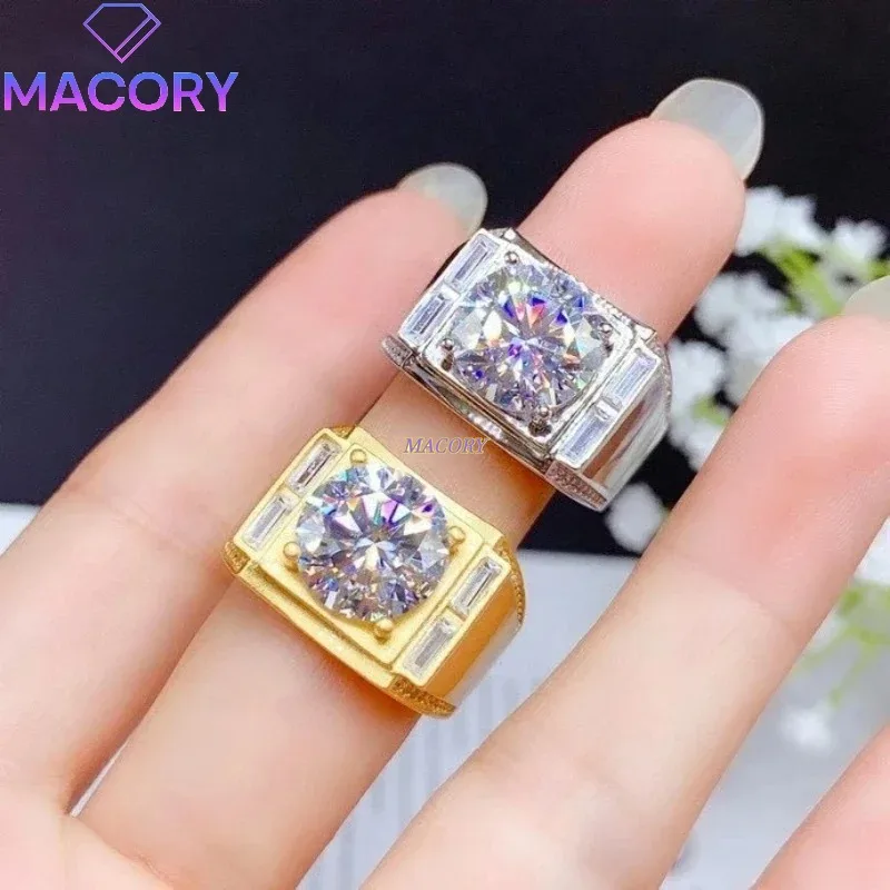 

5 Carat Moissanite Men's Ring 925 Silver Beautiful Sparkling Diamond Alternative Luxury Couple Wedding Ring